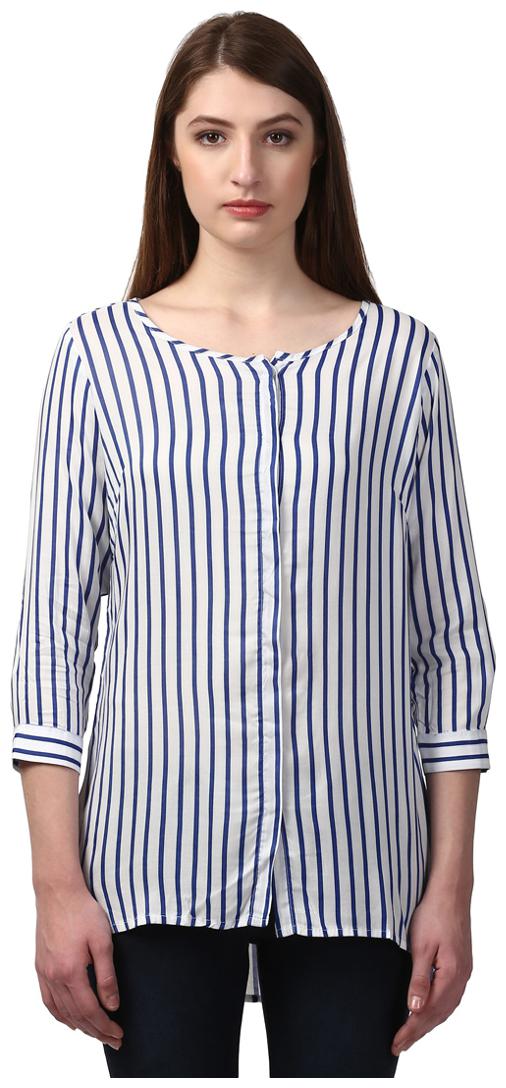 

Park Avenue Women Printed Regular top - Blue
