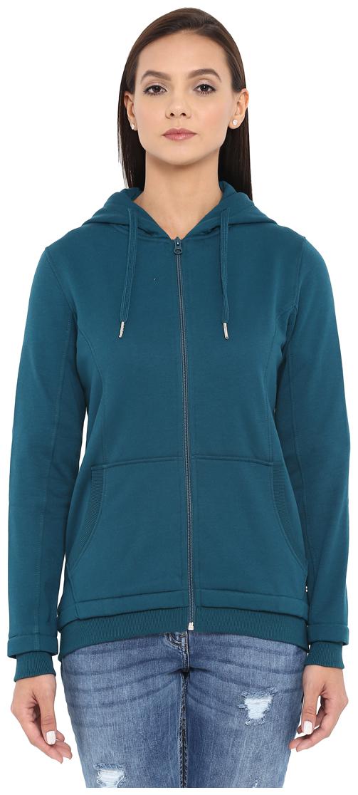 

Park Avenue Women Solid Regular Jacket - Green