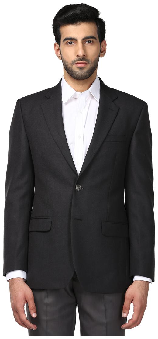 

Park Avenue Men Grey Solid Regular fit Single Breasted Blazer