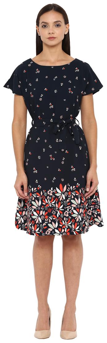 

Park Avenue Blue Printed Bodycon dress