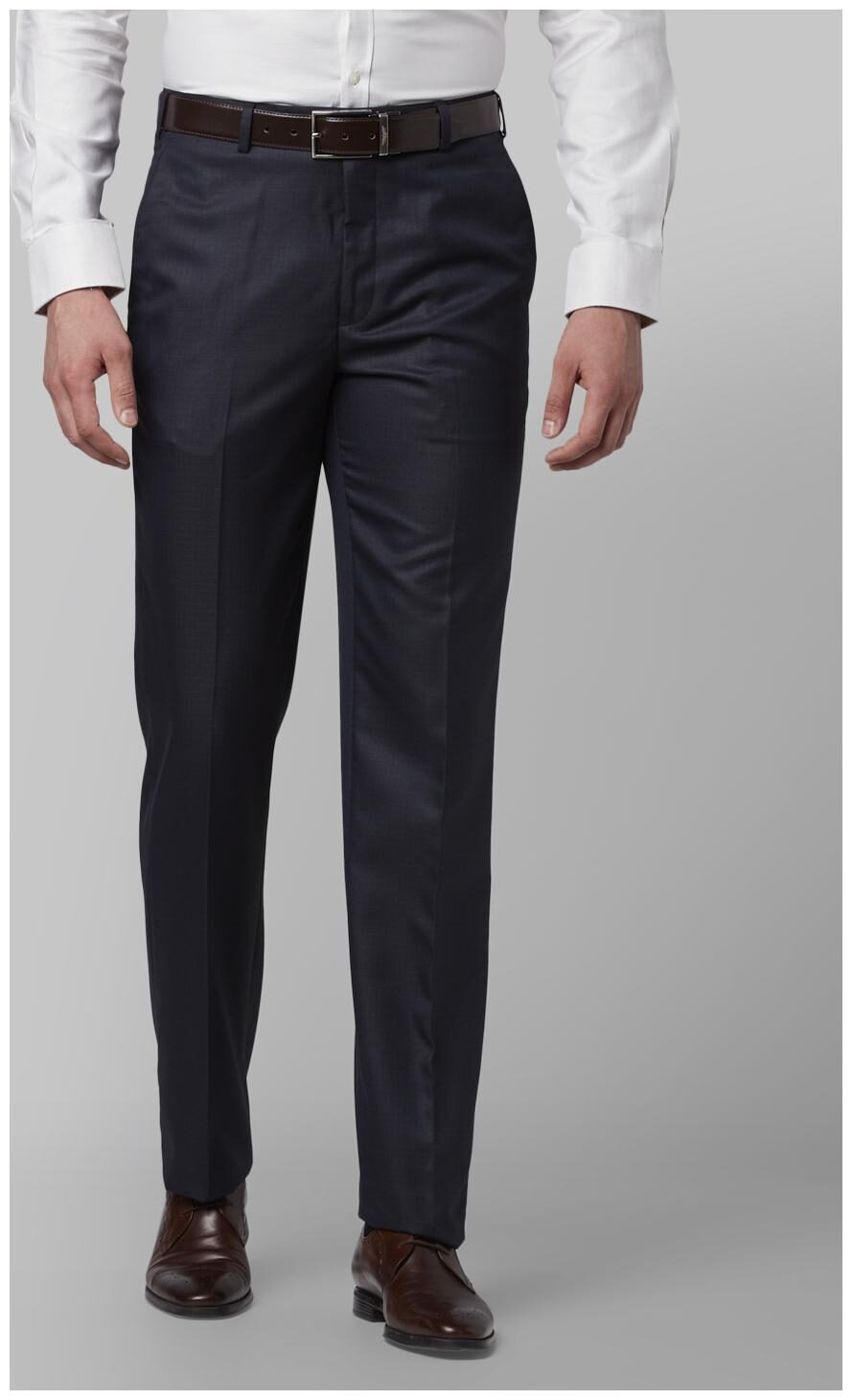 

Park Avenue Men Solid Regular Fit Formal Trouser - Blue