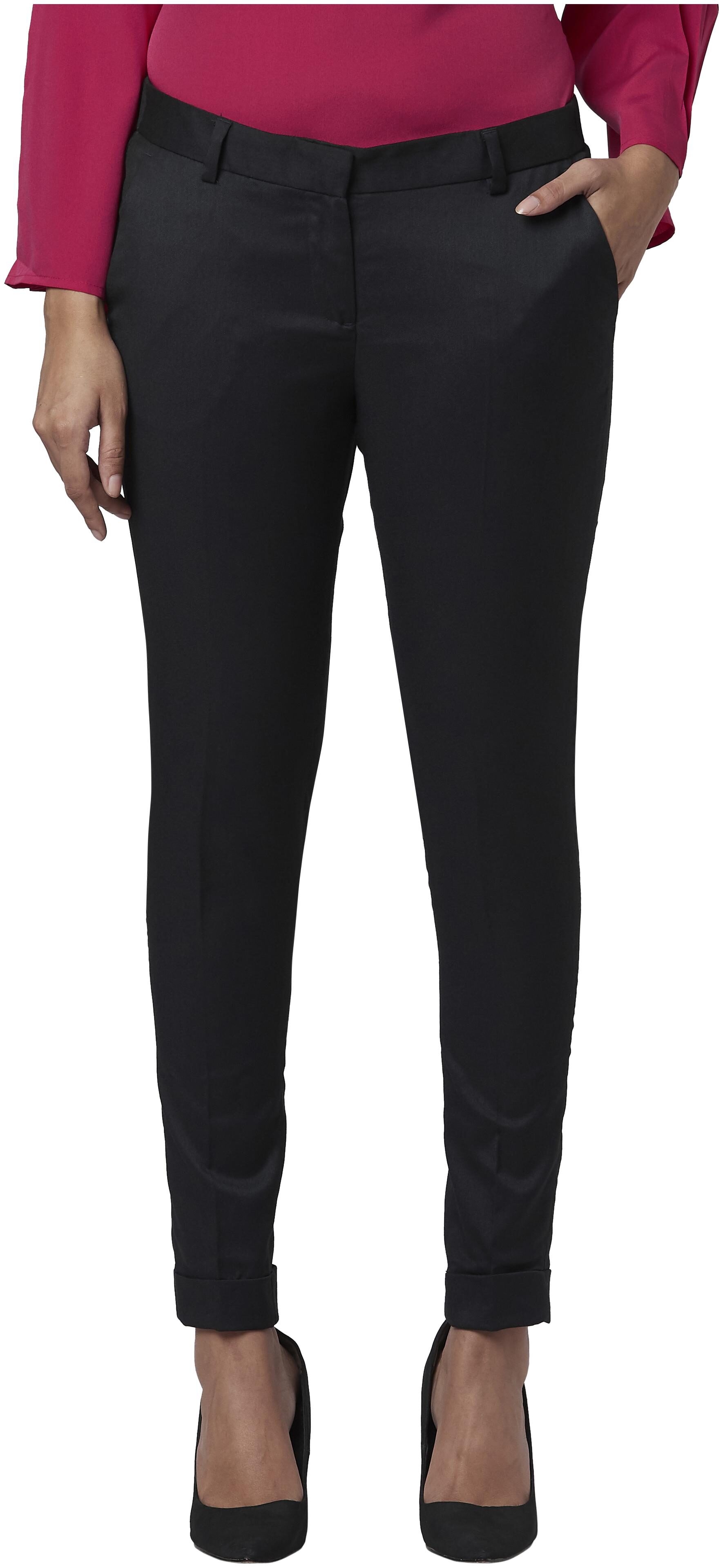 

Park Avenue Women Polyester Solid Blue Trouser