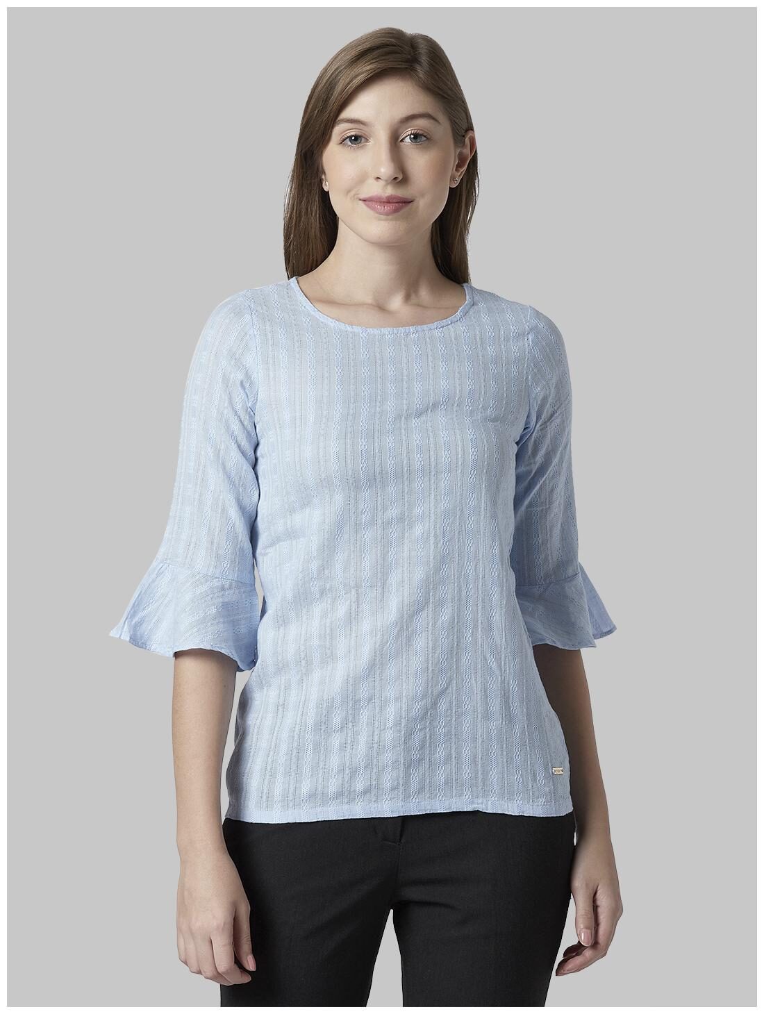 

Park Avenue Women Self design Regular top - Blue