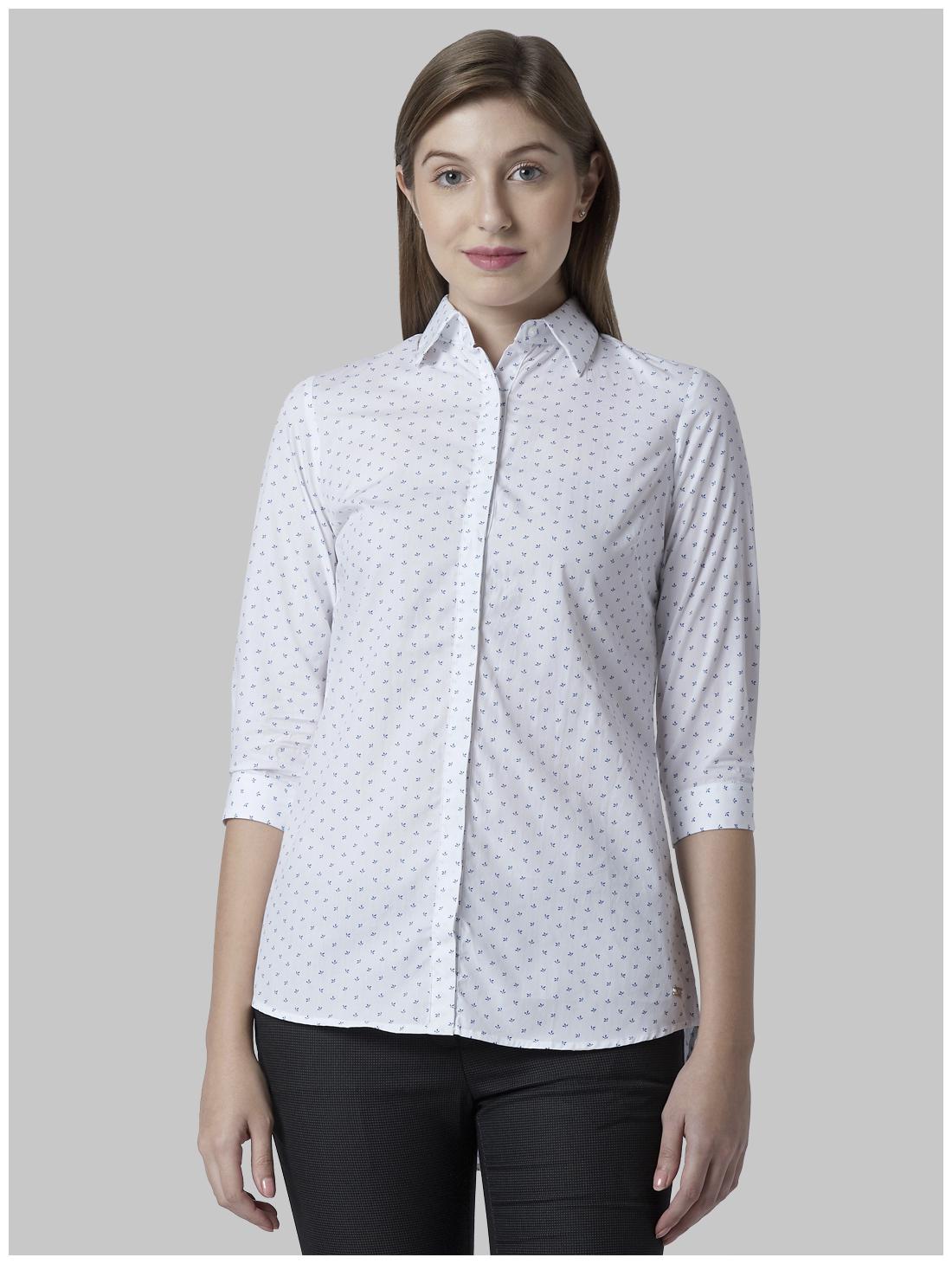 

Park Avenue Women White Printed Regular Fit Shirt