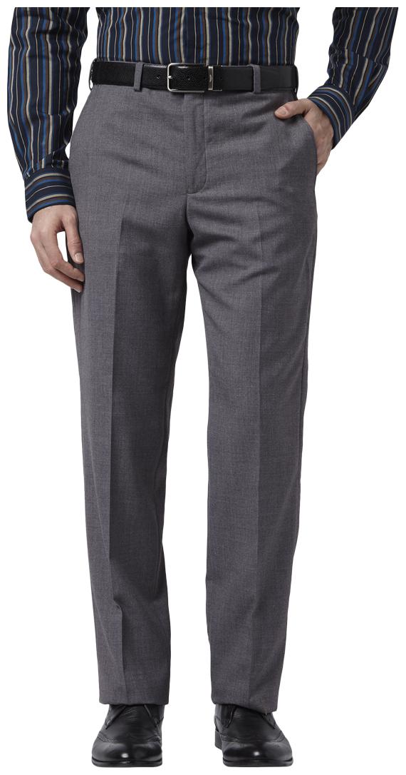 

Park Avenue Men Solid Regular Fit Formal Trouser - Grey