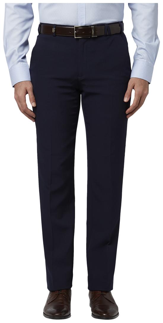 

Park Avenue Men Solid Slim Fit Formal Trouser - Blue