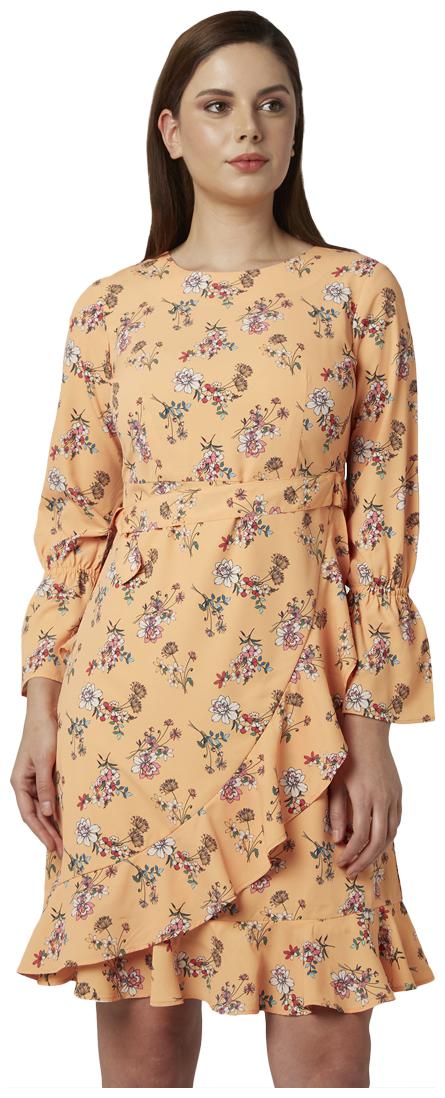 

Park Avenue Orange Printed Bodycon dress