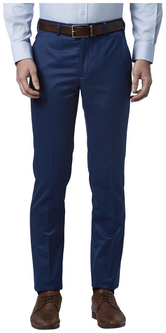 

Park Avenue Men Solid Slim Fit Formal Trouser - Blue