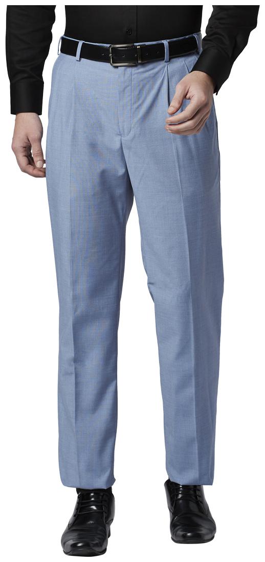 

Park Avenue Men Solid Regular Fit Formal Trouser - Blue
