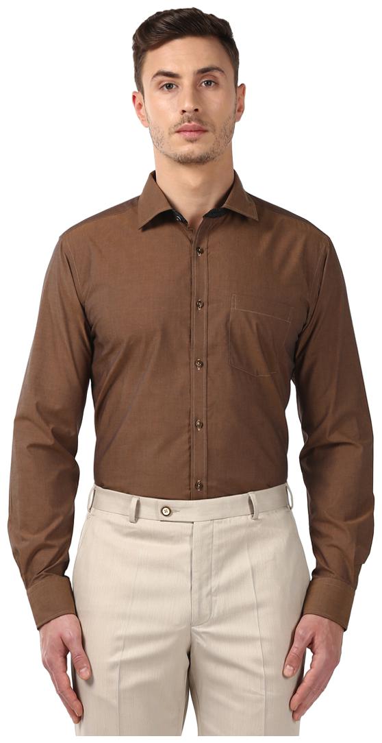 

Park Avenue Men Super slim fit Formal Shirt - Brown