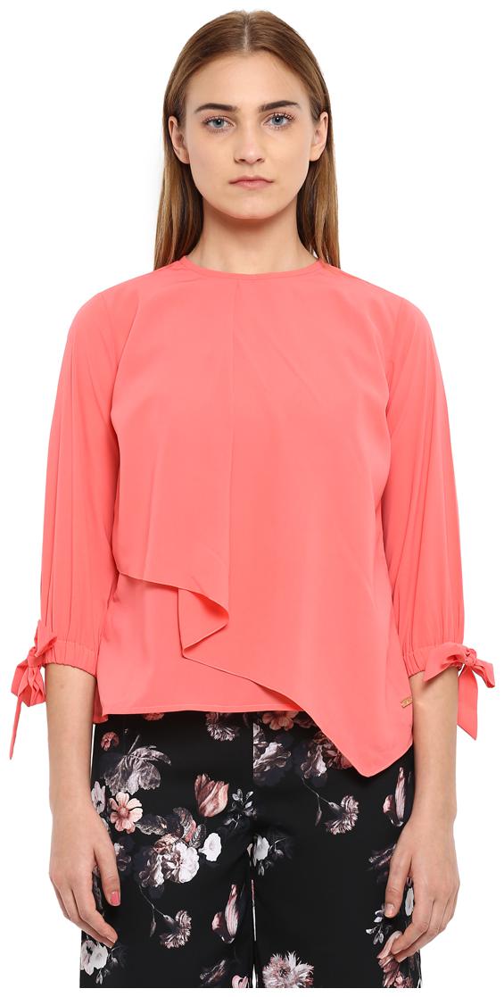 

Park Avenue Women Solid Regular top - Pink