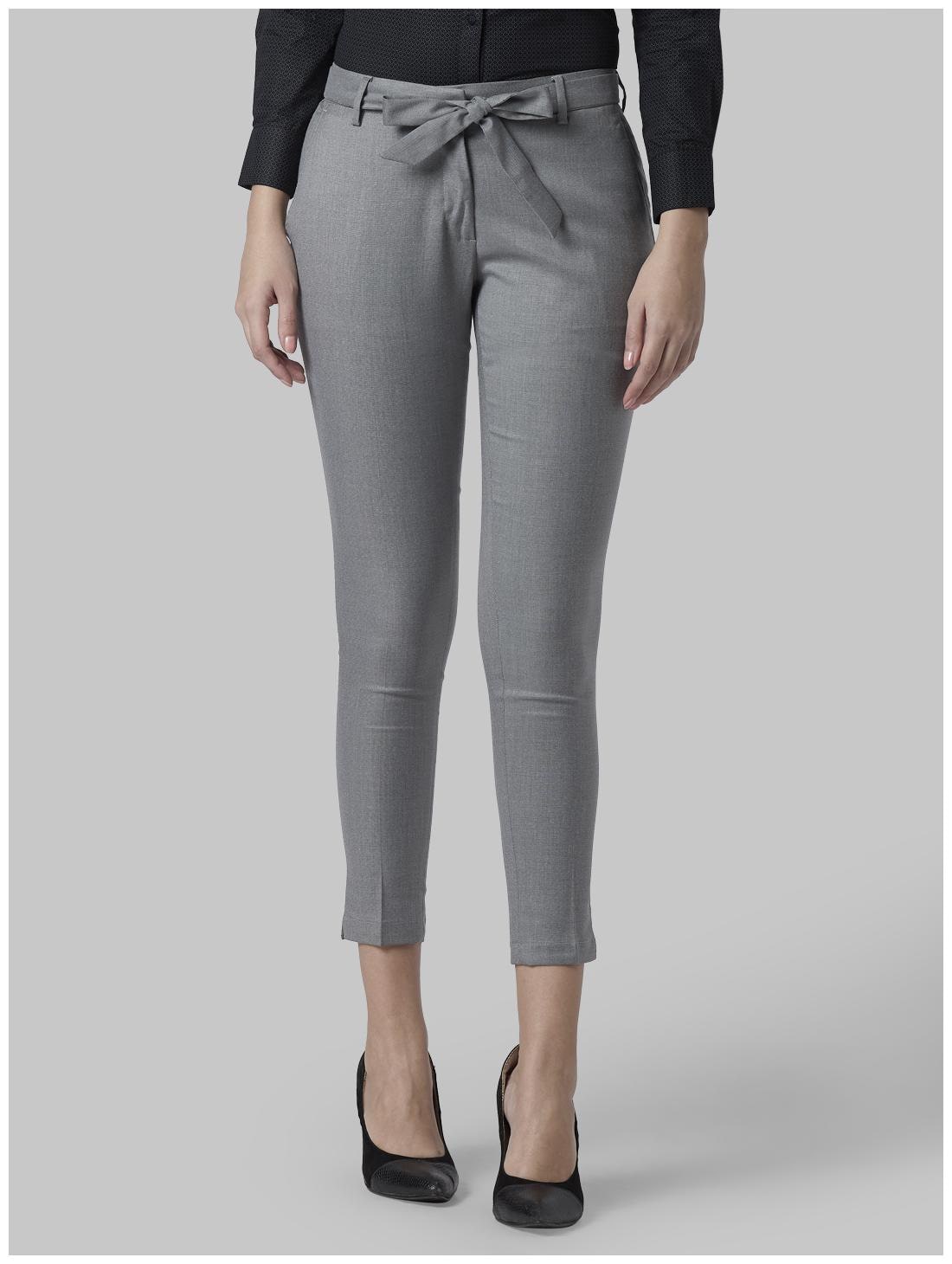 

Park Avenue Women Grey Regular fit Regular trousers