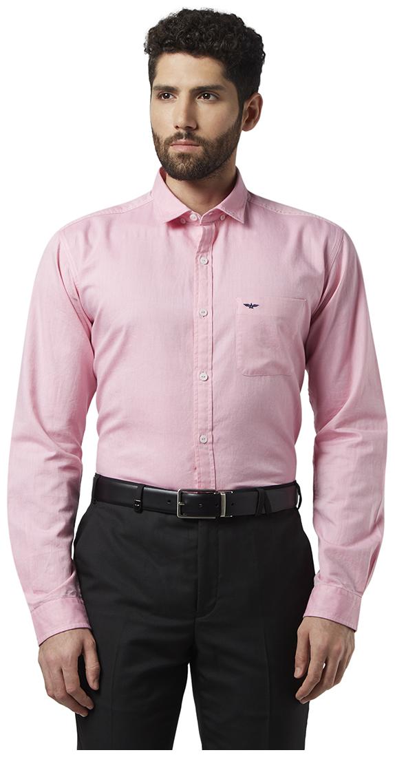 

Park Avenue Men Red Solid Slim Fit Casual Shirt