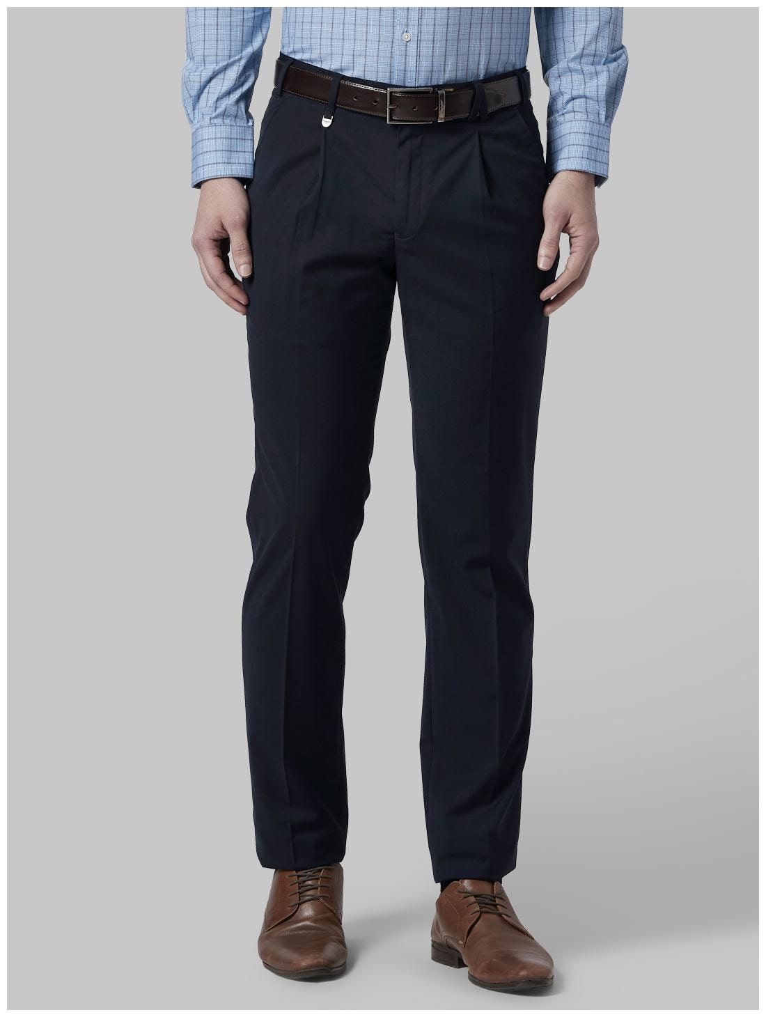 

Park Avenue Men Solid Slim Fit Formal Trouser - Blue