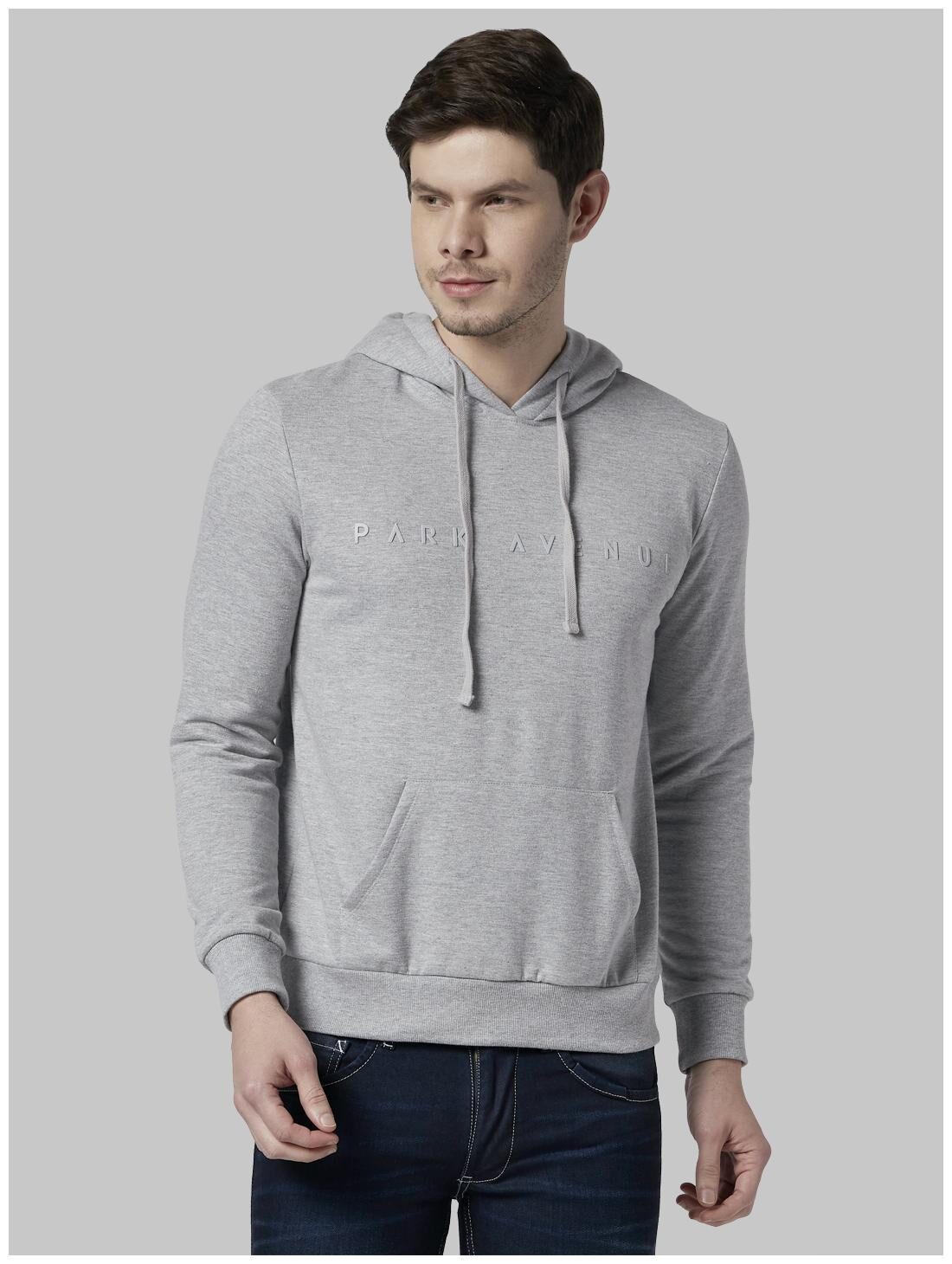 

Park Avenue Men Grey Hooded Hoodie