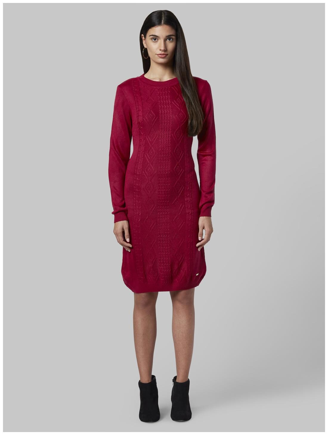 

Park Avenue Red Self design Wrap dress