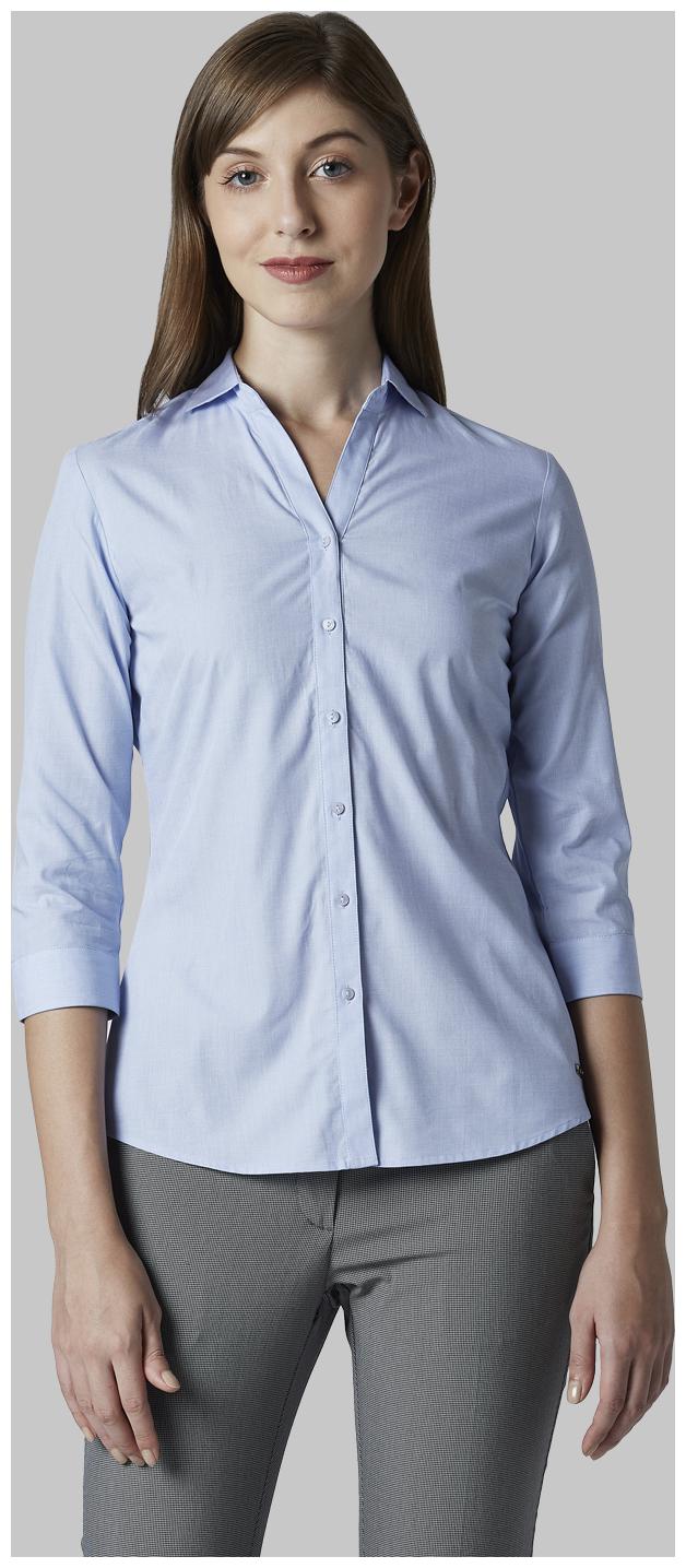 

Park Avenue Women Blue Solid Regular Fit Shirt