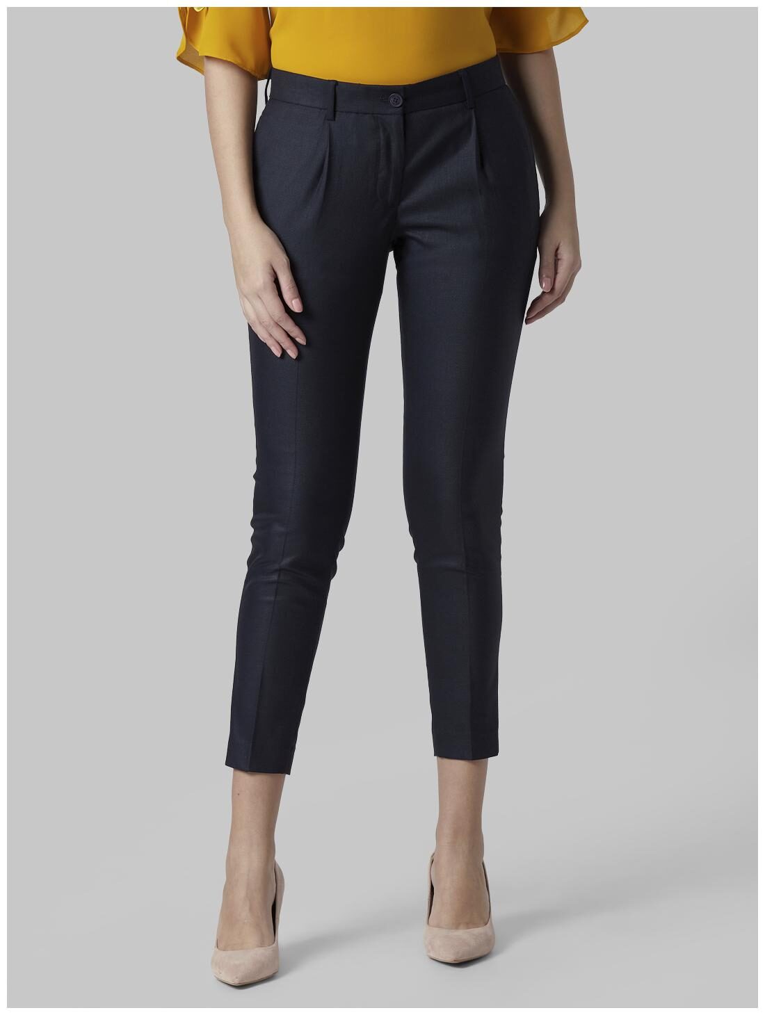 

Park Avenue Women Blue Regular fit Regular trousers