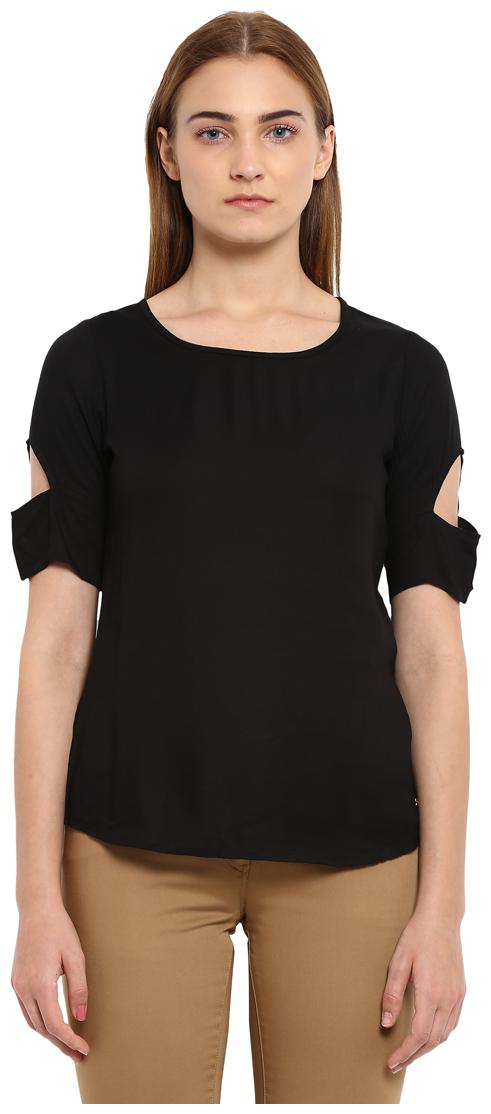 

Park Avenue Women Solid Regular top - Black
