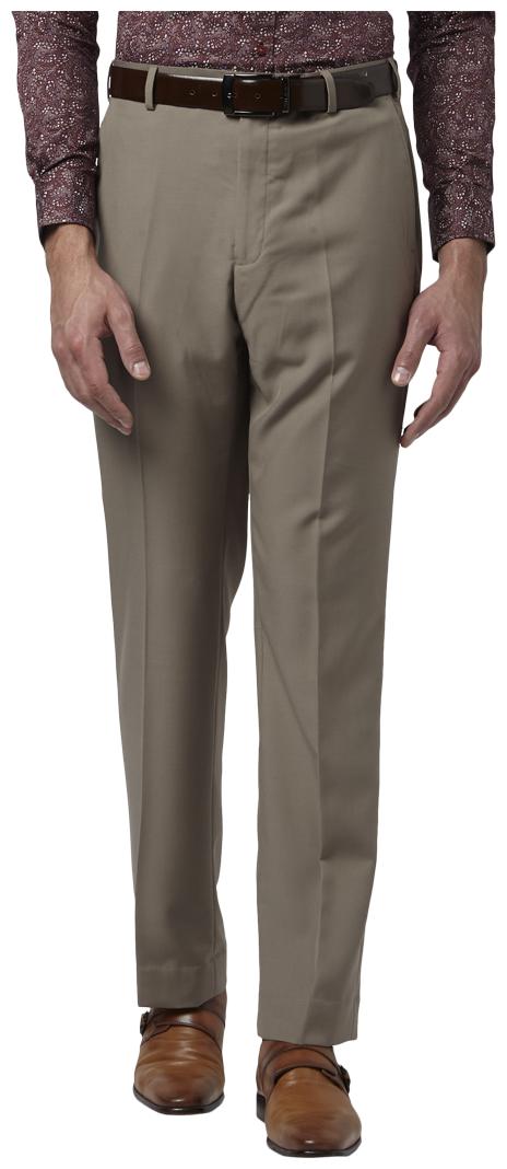 

Park Avenue Men Solid Slim Fit Formal Trouser - Beige