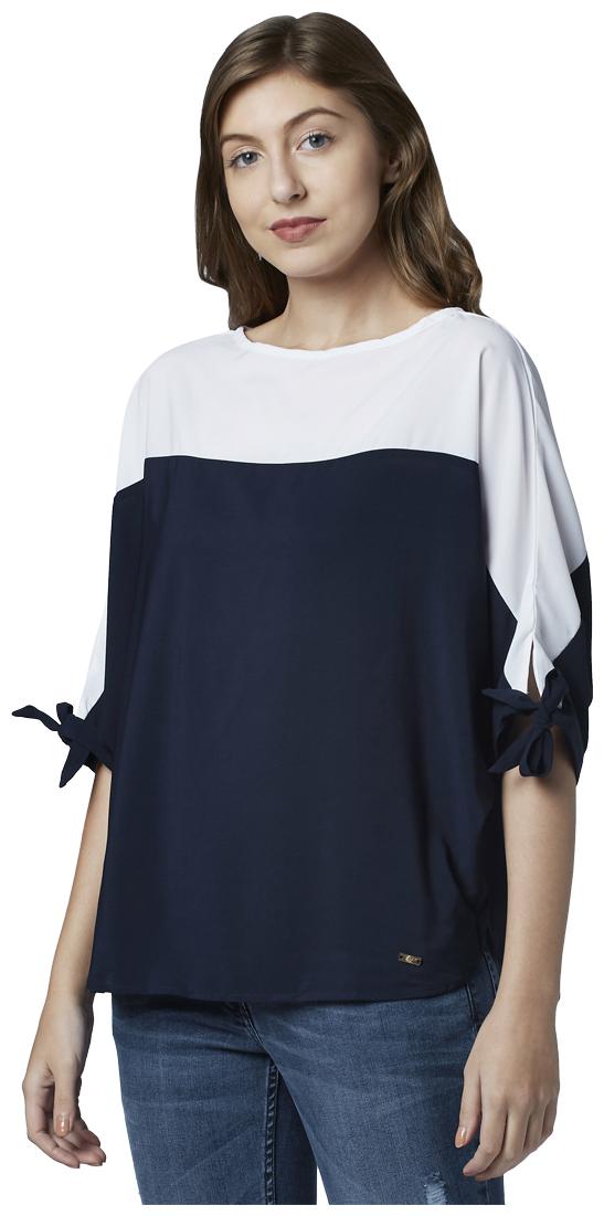 

Park Avenue Women Solid Regular top - Blue