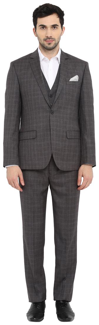 

Park Avenue Men Grey Suits Rayon