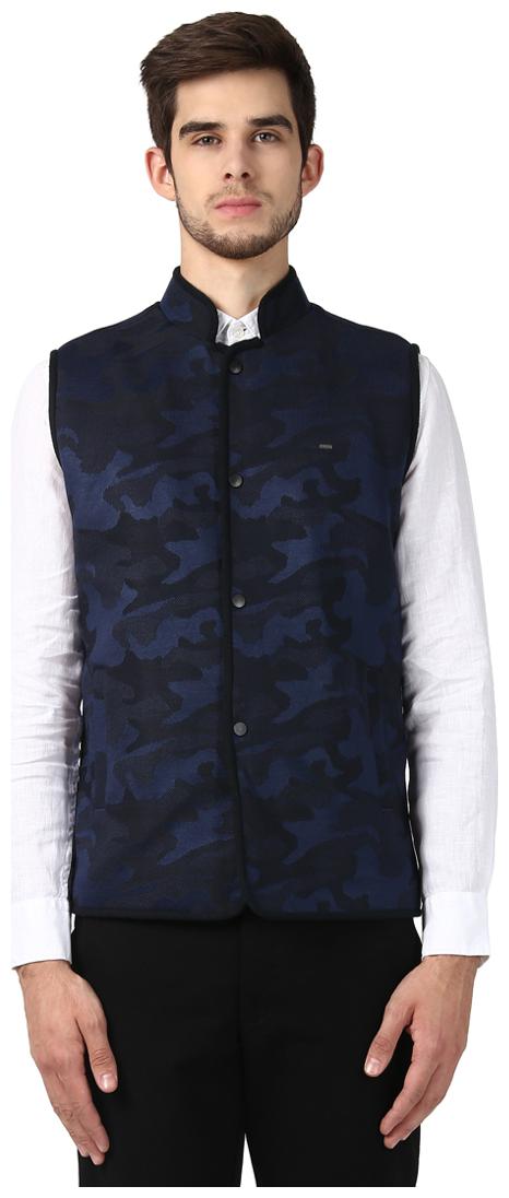 

Park Avenue Men Blue Cotton Lycra Blend Slim Fit Blazer