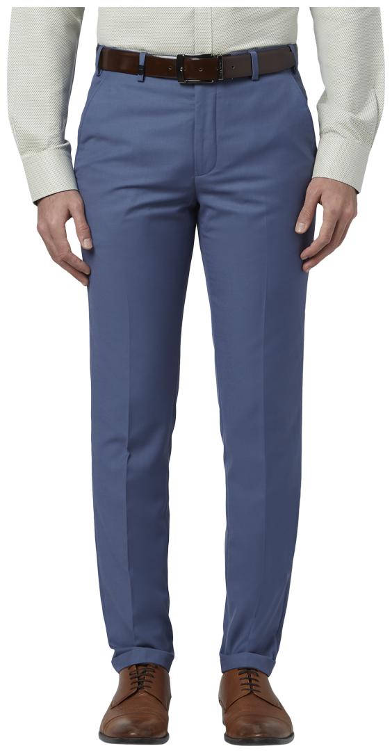 

Park Avenue Men Solid Regular Fit Formal Trouser - Blue