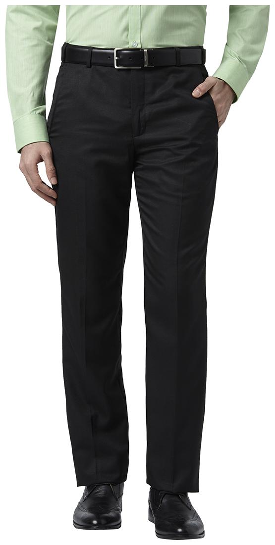 

Park Avenue Men Solid Regular Fit Formal Trouser - Black