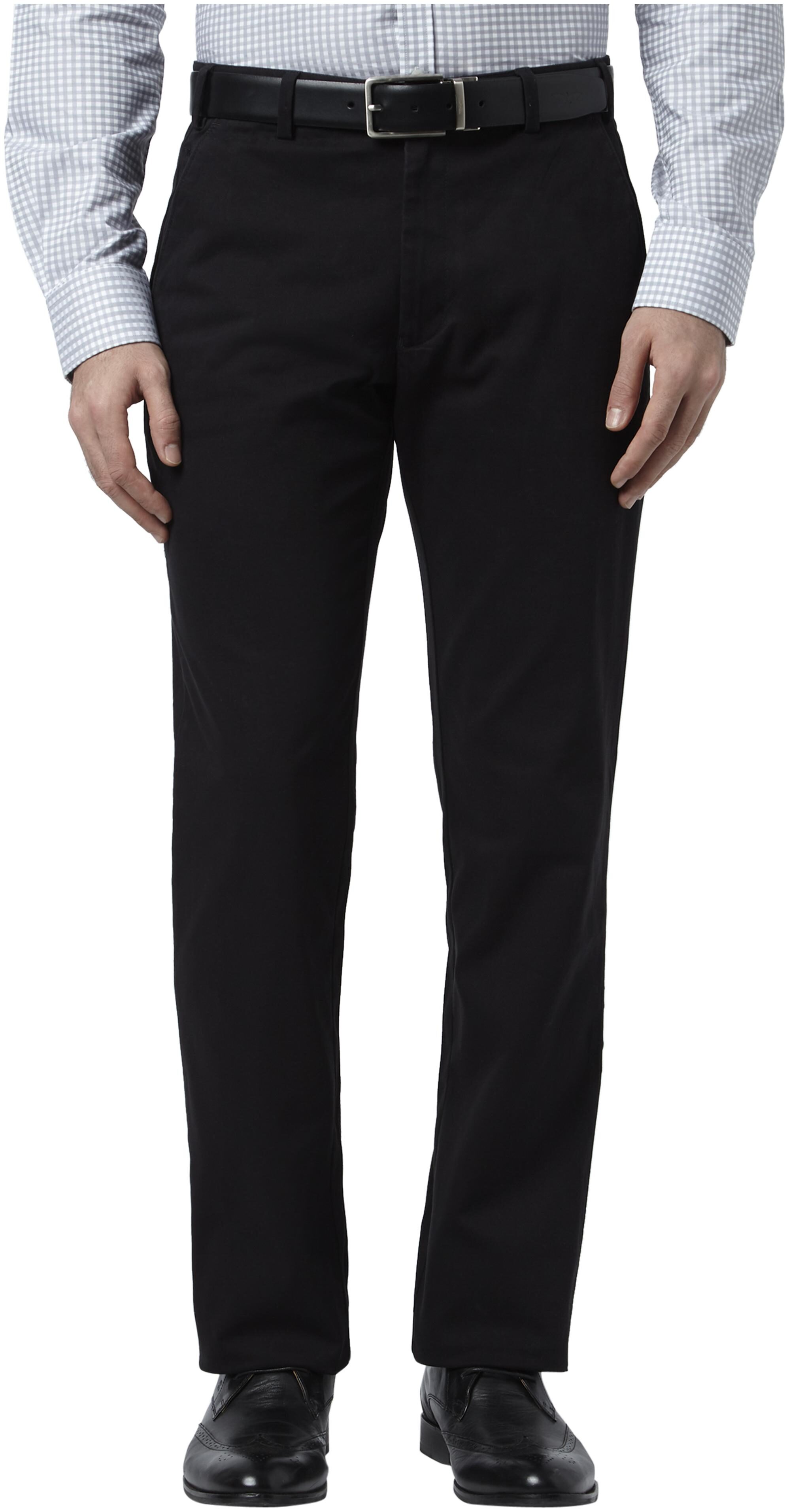 

Park Avenue Men Solid Regular Fit Formal Trouser - Black
