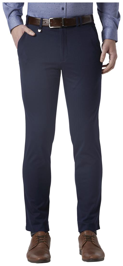

Park Avenue Men Solid Regular Fit Formal Trouser - Blue