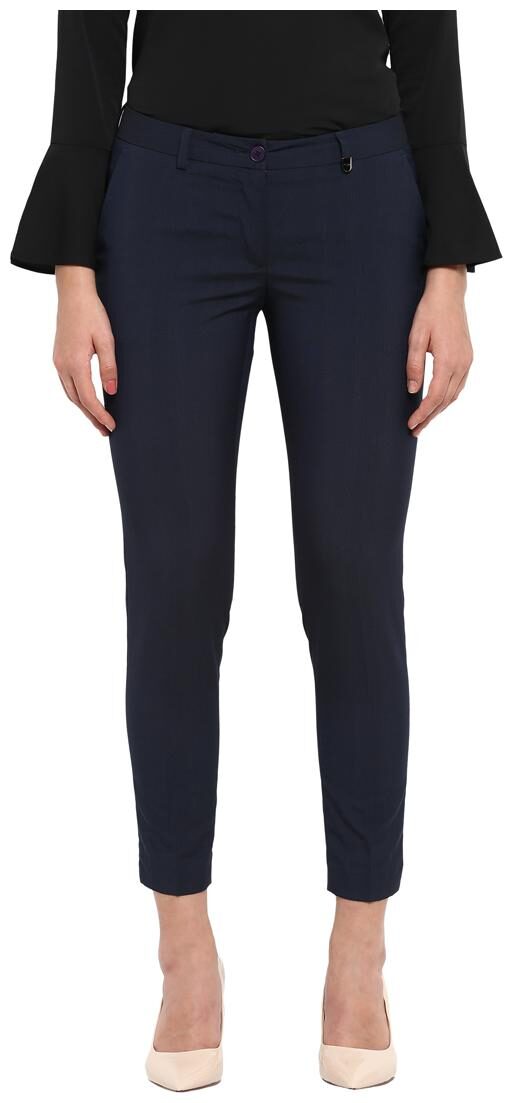 

Park Avenue Women Blue Straight fit Regular trousers