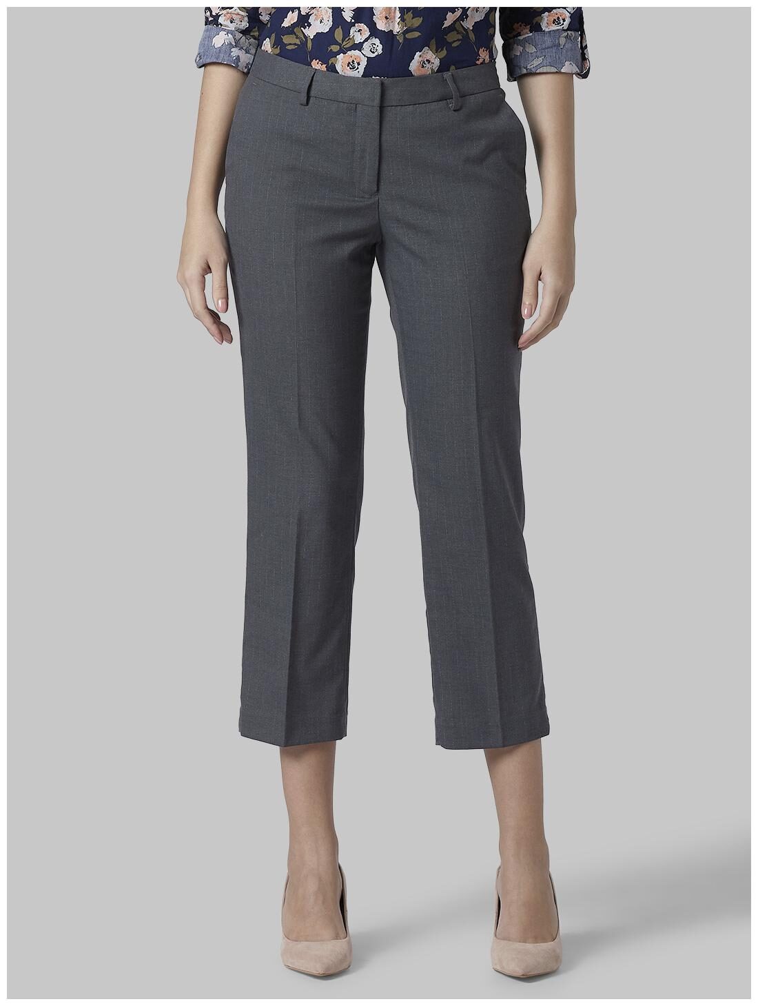 

Park Avenue Women Grey Regular fit Regular trousers