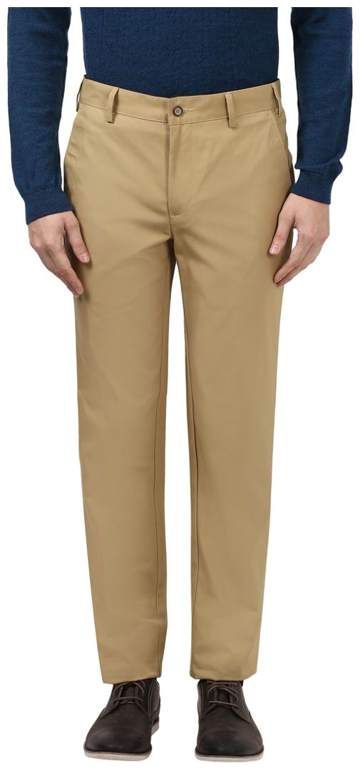 

Park Avenue Men Brown Solid Slim fit Regular trousers
