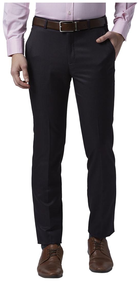 

Park Avenue Men Solid Slim Fit Formal Trouser - Black