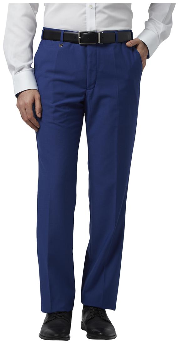 

Park Avenue Men Solid Regular Fit Formal Trouser - Blue