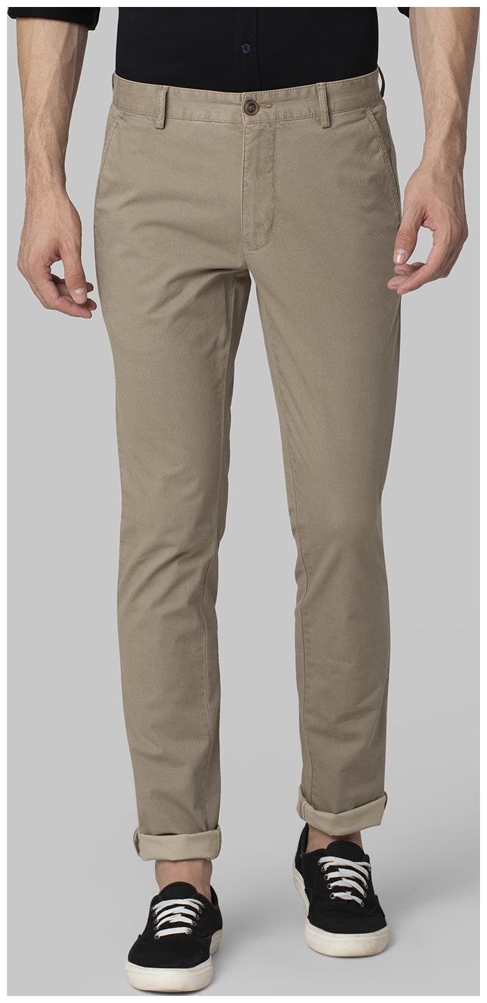 

Park Avenue Men Brown Solid Regular fit Wrinkle free Regular trousers