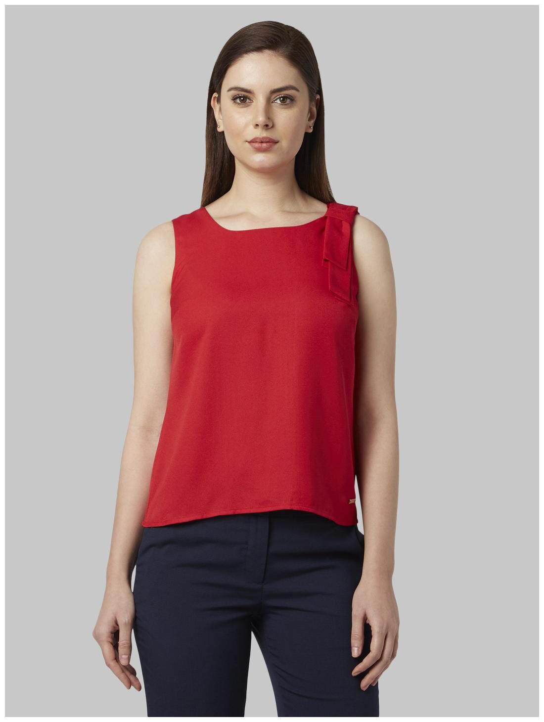 

Park Avenue Women Solid Regular tunic - Red