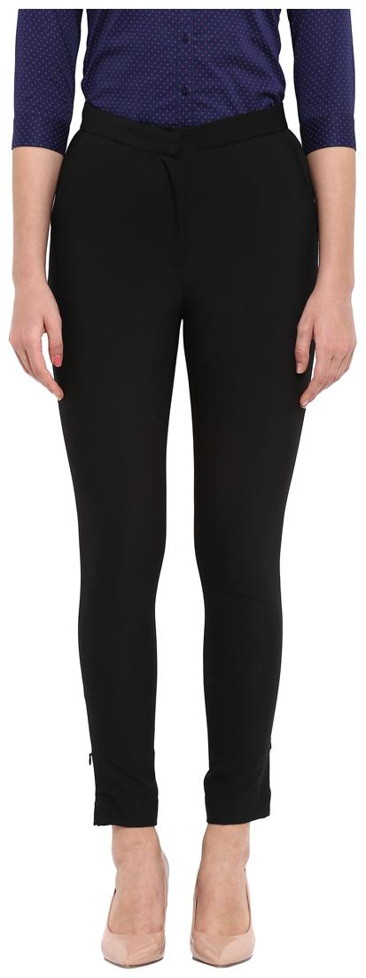 

Park Avenue Women Black Straight fit Regular trousers