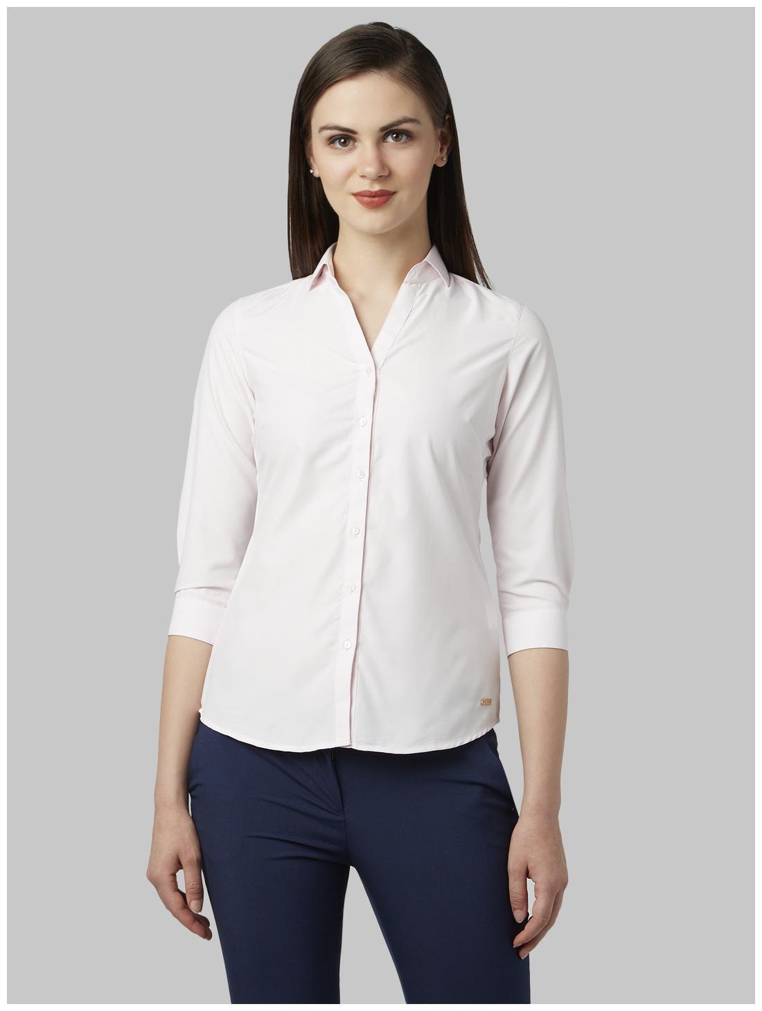 

Park Avenue Women Red Solid Regular Fit Shirt