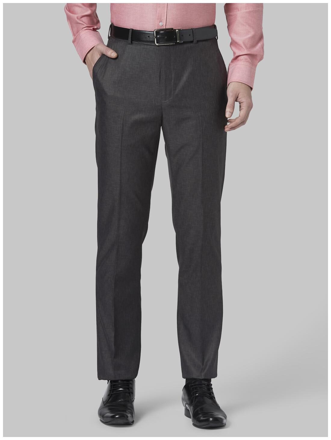 

Park Avenue Men Solid Regular Fit Formal Trouser - Grey