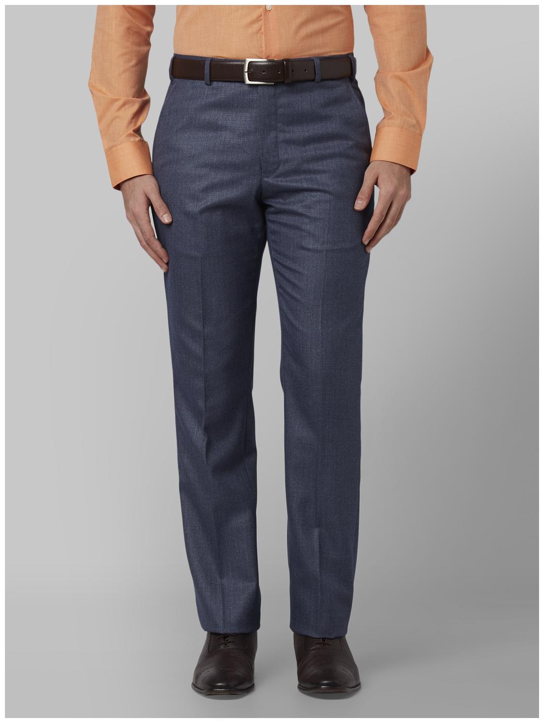 

Park Avenue Men Solid Slim Fit Formal Trouser - Blue