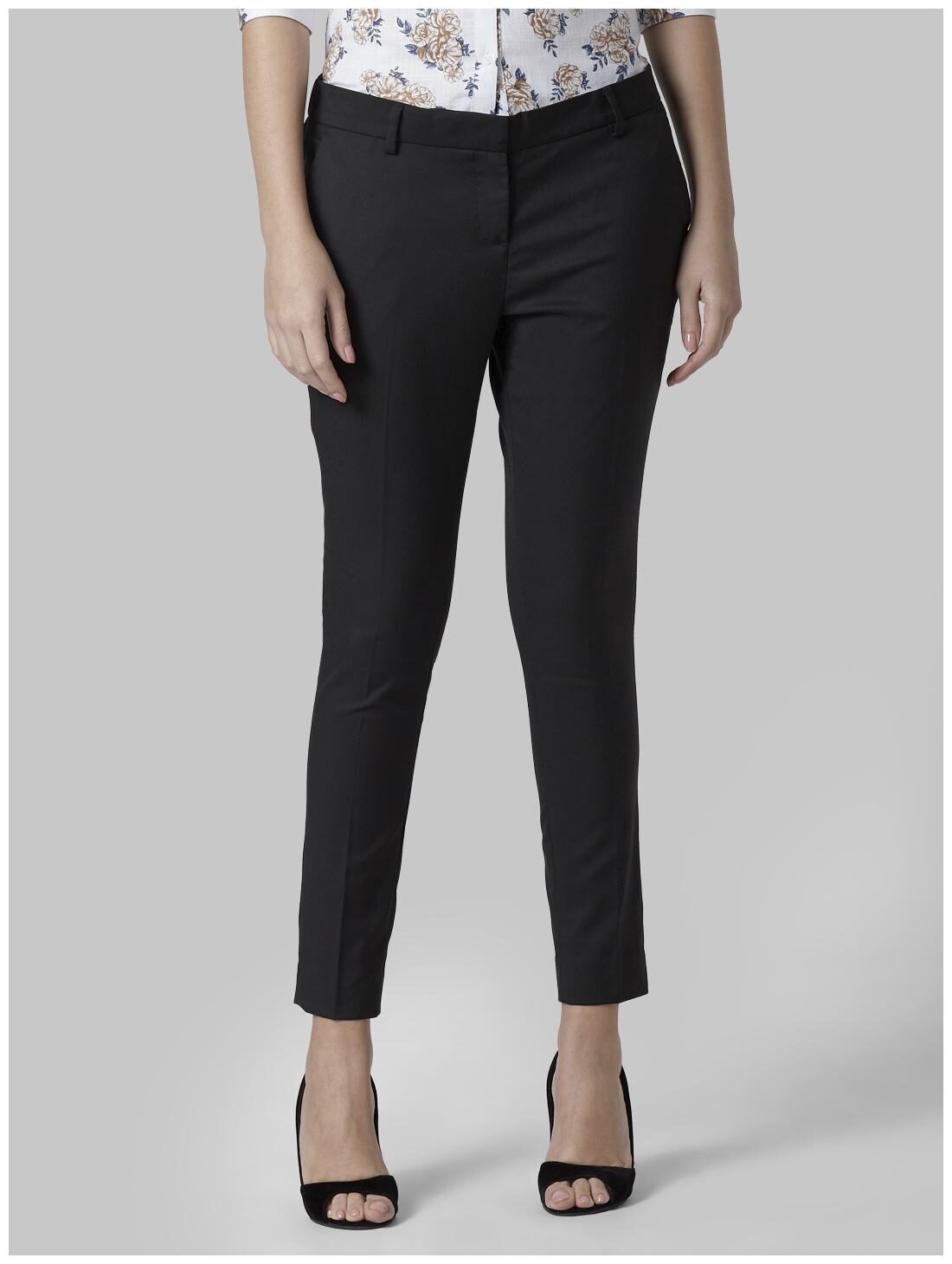 

Park Avenue Women Black Regular fit Regular trousers