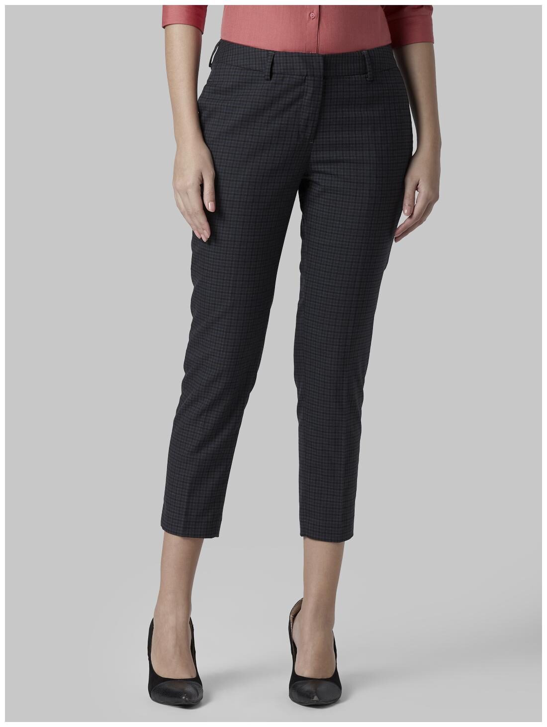 

Park Avenue Women Black Regular fit Regular trousers