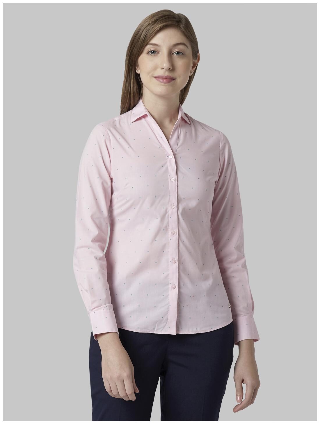 

Park Avenue Women Pink Printed Regular Fit Shirt