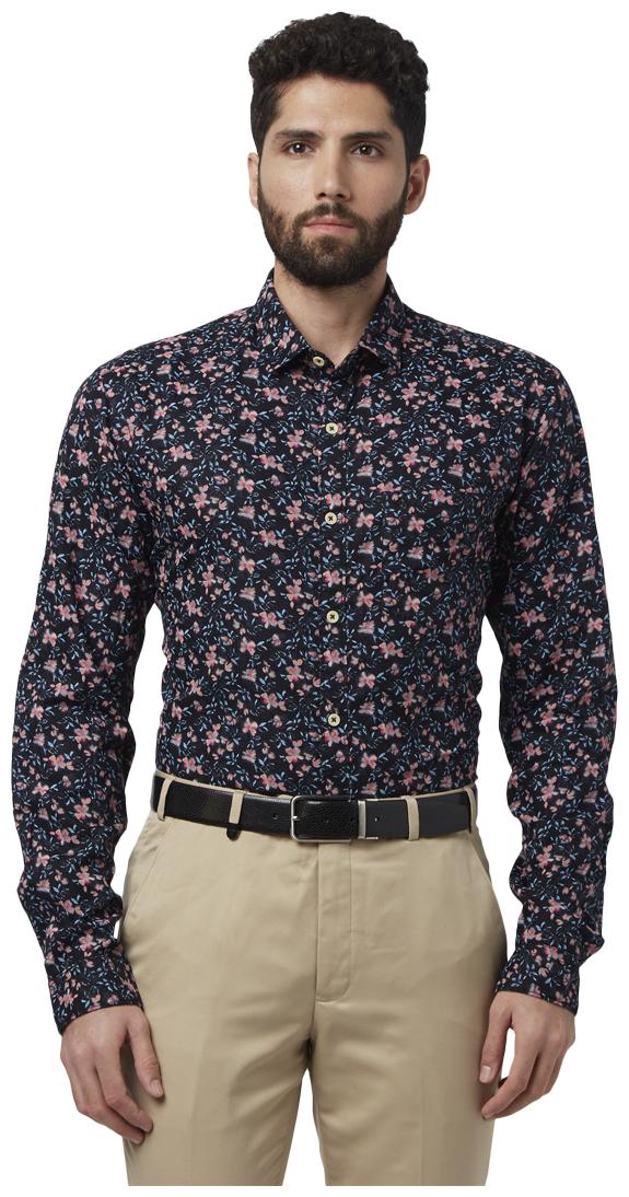 

Park Avenue Men Black Printed Slim Fit Casual Shirt