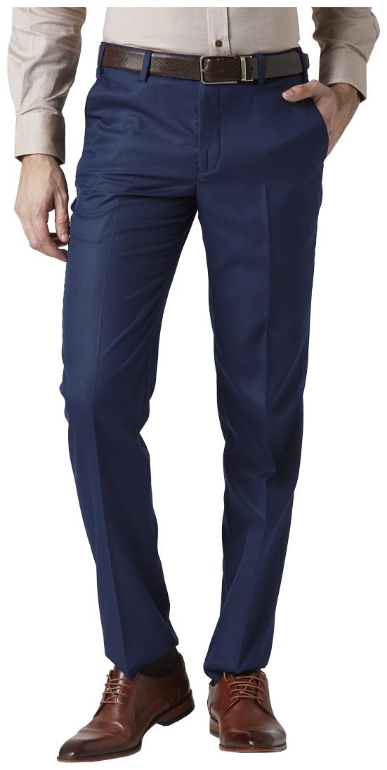 

Park Avenue Men Solid Slim Fit Formal Trouser - Blue