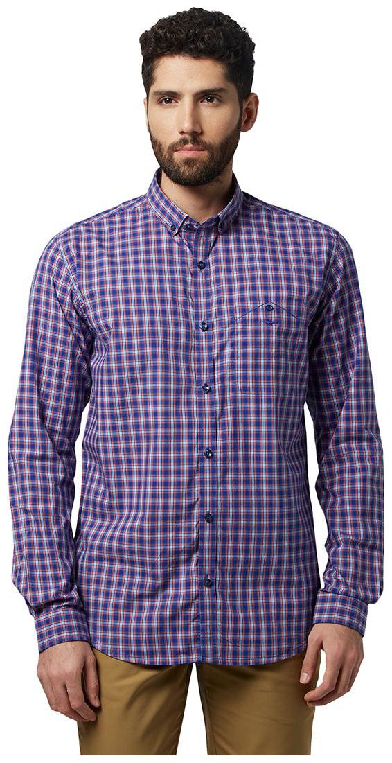 

Park Avenue Men Purple Checked Slim Fit Casual Shirt
