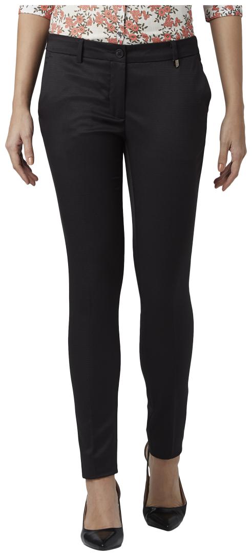 

Park Avenue Women Black Slim fit Regular trousers