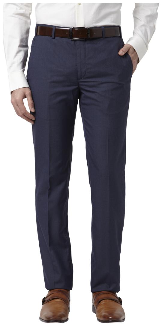 

Park Avenue Men Solid Slim Fit Formal Trouser - Blue